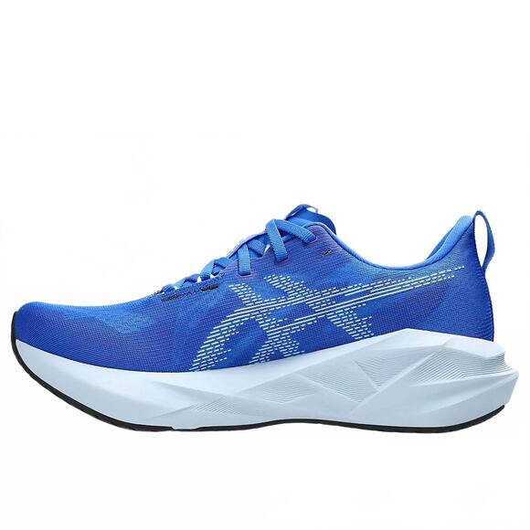 NEW ASICS men\'s novablast 5 running shoes in illusion blue/light blue main image 5